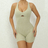 Adjustable double straps Open back  V shape back design Scrunch butt No front seam Flatlock Inseam  Removable pads BODYSUIT
