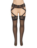 Luxury Lace Pantyhose Garter Belt Tights Cross Lace Waistband High Elastic Sexy Stockings Women Fashion Hosiery Plus Size XS-5XL