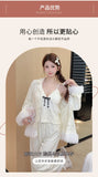 Fashionable Home Pajamas Three-piece Set Island Velvet Pajamas Spring and Autumn Suspenders Sexy Homewear Casual Suit