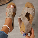 Women Sandals New Summer Roman Open Toe Platform Shoes Women Retro Peep Toe Wedges Shoes Women Casual Design Sandals