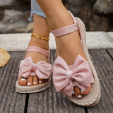 Flat Sandals Fashion Beach Slippers Outdoor Bow Tie Flat Shoes Home Women Anti-slip Trend Sandals Lightweight Sandals