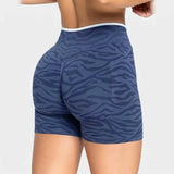 Women's Leopard Print Contrast Color Yoga Shorts | High Waist Gym Running Athletic Pants for Ladies