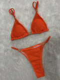 Wrinkled Pleated High Cut Brazilian Bikini Women Swimwear Female Swimsuit Two-pieces Bikini Set Bather Bathing Suit Swim Lady