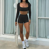 European and American yoga sports vest T-shirt shorts suit