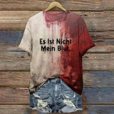 Halloween Bloody Shirt For Women Funny O Neck Short Sleeve Halloween Blood Clothes Gift Blood Short Sleeve Sports Shirts