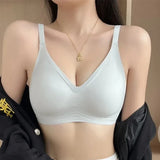 Seamless Push Up Bra for Women Sexy Lingerie Padded Wireless Underwear Support Bras Thin Shoulder Strap Comfort Intimates