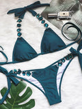 Jewelled Rhinestones Diamond Bikini Female Swimsuit Women Swimwear Two-piece Bikini Set Brazilian Bather Bathing Suit Swim Lady