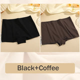 2Pcs/Set Women's Panties Cotton Seamless Sports Boxers Underwear Female Solid Color Briefs Lingerie Intimate Underpants XS-XL
