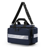 Large Capacity Outdoor First Aid Kit with Reflective Strips Portable Storage Bag Multiple Carrying Options for Emergency First