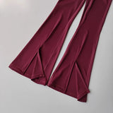 Women's High-Waisted Slim Fit Micro Flared Yoga Pants Sports Tight Wide Leg Trousers Comfortable No Awkward Lines