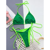 Sexy Leopard Printed Halter Brazilian Bikini Women Swimwear Female Swimsuit Two-Piece Bikini Set Bather Bathing Suit Swim V3681