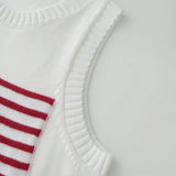 Women's 4th of July Knitted Vest Spring Summer Sleeveless Round Neck Flag Print Casual Party Tank Tops
