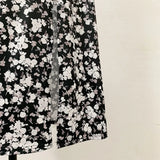 Vintage Skirt Summer Flower Leopard Print High Waist Stretch Long Skirt for Women A-Line Skirts Fashion Beach Maxi Skirt