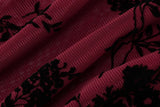 FDYOUI Sexy V-neck Floral Tank Tops for Women 2026 Summer Sleeveless T-shirt Ladies See-through Mesh Corset Top Black Wine Red