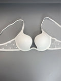 Polka Dot Mesh Sexy Push-Up Bra, Popular in Europe and America, Thin on Top and Thick on Bottom, Deep V Seductive Bra