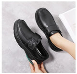 Platform White Shoes Women Casual Comfortable Light Nurse Work Shoes Fashion Slip on Non-slip Loafers Chaussure Femme