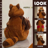 Adult Raccoon Cosplay Costume Robes Kigurumi Unicorn Onesie Anime Nightgown Halloween Cartoon Bear Pajamas Winter