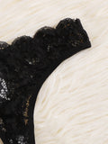 Transparent lace sexy women's thong black and white two pairs of women's underwear invisible underwear bikini A360