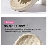 New Personalized Skull Design Men Slippers 2024 Summer Outdoor Fun Slides Thick Bottom of Beach Non-slip Leisure Women Sandals