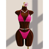 4PCS With Cover Up Skirt Gradient Bikini Women Swimwear Female Swimsuit Four-pieces Bikini set Bather Bathing Suit Swim V8303
