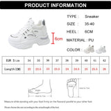 Breathable White Sneakers Shoes Women Mix Color Chunky Platform Sport Sneaker Woman 2025 Lace-Up Thick Bottom Vulcanize Shoes