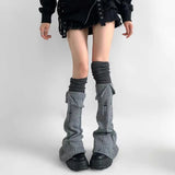 New Japanese Lolita Sweet Girl Leg Warmer Knit Socks Wool Ball Knitted Foot Cover Women Autumn Winter Heap Heap Socks