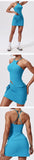 Tennis Suit Set Yoga Set Casual Outdoor Bra Golf Short Skirt Anti-light Running Pocket Fitness Suit Breathable Sports Tank Top