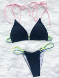 Sexy Mini Micro Thong Neon Bikini Women Brazilian Swimwear Female Swimsuit Two-pieces Bikini set High Cut Bathing Suit Swim Lady