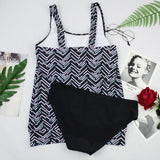 Women's Printed Boho Tankini Set High-Waist Two-Piece Swimsuit with Sexy Triangle Bottoms Stylish & Unique Summer Beach Swimwear