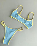 Sexy Micro Bikini 2026 Women Bandeau Padded Thong Swimsuit Female Cut Out Bathing Suit Swimwear Biquini swim