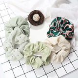 5Pcs/Lot Girl Pink Red Hair Band Accessories Fashion Large Hair Ties Solid Color Elastic Scrunchies For Women Ponytail Hairstyle