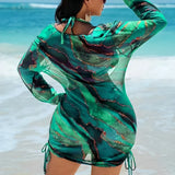 2026 Large Plus Size Bikini High Waist Swimsuit Women With Tops 3 Pieces Swimwear Female Bathers Bathing Swimming Swim Suit  4XL