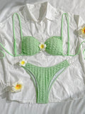 3D Flower Wrinkled Crinkled Bikini 2026 Women Bikinis Female Brazilian Swimwear Two pieces Swimsuit Bikini Set Bathing Suit Swim