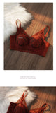 Tight Fit French Lace Bra for Small Bust - Comfort Lift Anti Sagging, Sexy Lace Back & Thin Strap Lingerie MOYISU Sexy Bras AB