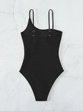 2026 Plain One Shoulder Swimsuit One Piece Solid Swimwear Women Sexy Bathers Bathing Swimming Swim Suit Female Beachwear