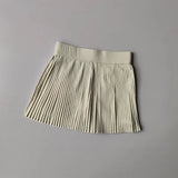 Women's Fitness Pants Skirt Accordion Pleated Design Anti-Light Leak Fake Two-Piece Set 2025 New Style