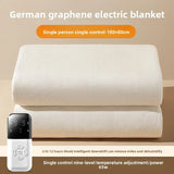 Graphene Electric Heated Blanket Dual Control Single Double Washable Home Dorm Energy Saving Fast Heating Auto Shutoff Cobertor