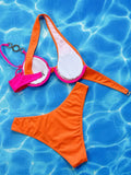 2026 Sexy Bikini Push Up Women Swimwear Swimsuit Single Shoulder Patchwork Hollow Rhinestone Bikinis Set Bathing Suit Beach New