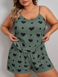 2 Pieces Pajamas Set for Women Sleepwear Loose Crop Tops+Shorts Suit Loungewear Home Clothes Plus Size 3XL 4XL 5XL