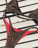 DEKA Leopard Mini Micro Bikini Set Printed Halter Swimwear Women Brazilian Female Swimsuit Two-piece Bather Bathing Suit Swim
