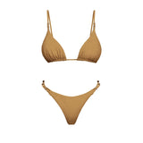Bandeau 3Pcs Biquini Sexy Bikini Women Swimsuit Push Up Swimwear Female Strappy Bathing Suits Green Bodysuit Beachwear Swim Suit