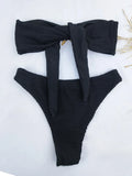 2026 Bandeau Bikinis Starfish Swimsuit Women Sexy Padded Swimwear Female Solid Beachwear Bathers Bathing Swimming Swim Suit