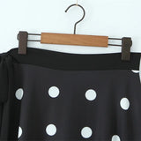 Spring Summer New Low-Waist Side-Tie Skirt For Women Sexy Large Polka Dot Print Midi Skirt Pure Desire Fashion Style Skirt 1KIJ