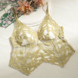Summer French Lace Halter Bra Set Pure Sensual Beachwear Lightweight Mesh Bralette Backless Wirefree Comfort AU MOYISU Sexy Bra