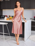 Women's Solid Sleeveless Dress Chic Basic Minimalist Causual Fashion V Neck Long Dress Womenswear For Spring Summer And Party