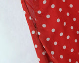 Foridol Polka Dot Printed Vintage Red Summer Dress Women Sleeveless Strappy Midi Boho Vestidos Spring Straight Beach Sundress