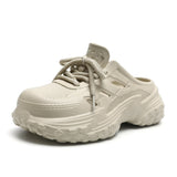 2026 New Leisure Platform Clogs For Women Men Summer Street House Shoes Soft EVA Lace-up Style Slippers Couples Beach Sandals