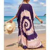 2026 New Colorful Kaftan Tunic Beach Dress Beach Wear Beachwear Beach Cover Up Cover-upsLoose Maxi Dress Female Women V4428
