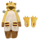 Cartoon Honeybee Pajamas Robes Slipper Kigurumi Unicron Anime Flannel Nightgown Winter Nightdress Party Cosplay Costume Slipper