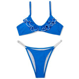 ZTVitality Ruffles Splicing Sexy Women Swimsuit 2025 New Arrival Padded Low Waist Summer Bikini Beach Swimwear Brazilian Biquini